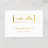 Carte de visite professionnelle de visite (Dos)