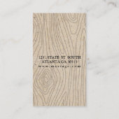 Carte de visite professionnelle de visite (Dos)