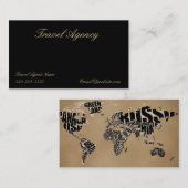 Carte de visite professionnelle de visite d'agence (Devant / Derrière)