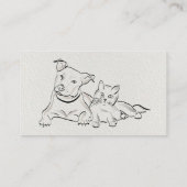 Carte de visite professionnelle de visite d'animal (Dos)