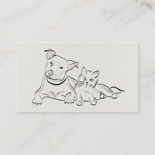 Carte de visite professionnelle de visite d'animal (Dos)