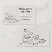 Carte de visite professionnelle de visite d'animal (Devant / Derrière)