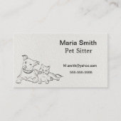 Carte de visite professionnelle de visite d'animal (Devant)