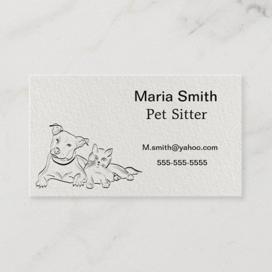 Carte de visite professionnelle de visite d'animal (Devant)