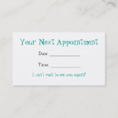 Carte de visite professionnelle de visite de (Dos)