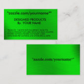 CARTE DE VISITE PROFESSIONNELLE de VISITE de (Devant / Derrière)