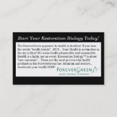 Carte de visite professionnelle de visite de (Dos)