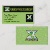 Carte de visite professionnelle de visite de FG (Devant / Derrière)