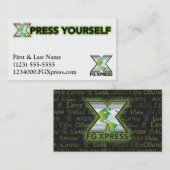 Carte de visite professionnelle de visite de FG (Devant / Derrière)