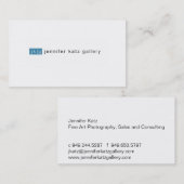 Carte de visite professionnelle de visite de Katz (Devant / Derrière)