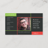 Carte de visite professionnelle de visite de mise (Dos)