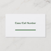 Carte de visite professionnelle de visite du (Dos)