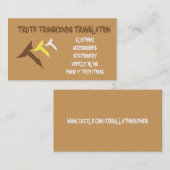 Carte de visite professionnelle de visite jaune de (Devant / Derrière)