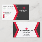 Carte de visite professionnelle de visite noire et (Devant / Derrière)