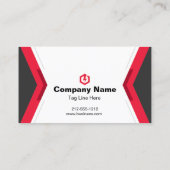 Carte de visite professionnelle de visite noire et (Dos)