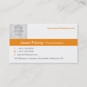 Carte de visite professionnelle de visite orange