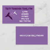 Carte de visite professionnelle de visite pourpre (Devant / Derrière)