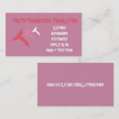 Carte de visite professionnelle de visite rose de (Devant / Derrière)