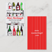 carte de visite professionnelle de visite rouge de (Devant / Derrière)