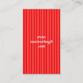 carte de visite professionnelle de visite rouge de (Dos)