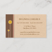 Carte de visite professionnelle de visite simple (Dos)