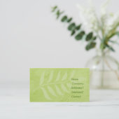 carte de visite professionnelle de visite verte de (Debout devant)
