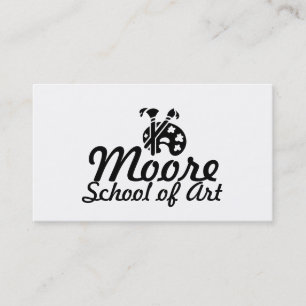 Carte de visite professionnelle d'école d'art, cou