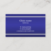 Carte de visite professionnelle dentaire bleu mode (Dos)