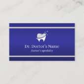Carte de visite professionnelle dentaire bleu mode (Devant)