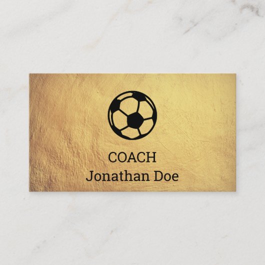 Carte de visite professionnelle d'entraîneur de fo (Devant)