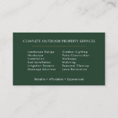 Carte de visite professionnelle d'entrepreneur en (Dos)