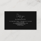Carte de visite professionnelle design moderne cod (Dos)