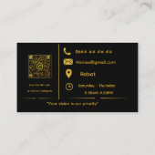 Carte de visite professionnelle d'ophtalmologue (Dos)