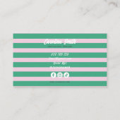 Carte de visite professionnelle écriture rayée ver (Dos)