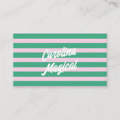 Carte de visite professionnelle écriture rayée ver (Devant)