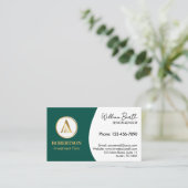 Carte de visite professionnelle élégante avec logo (Debout devant)