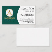 Carte de visite professionnelle élégante avec logo (Devant / Derrière)