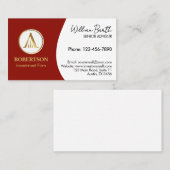 Carte de visite professionnelle élégante avec logo (Devant / Derrière)