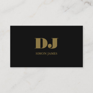 Carte de visite professionnelle élégante de DJ