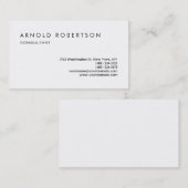 Carte de visite professionnelle élégante et simple (Devant / Derrière)
