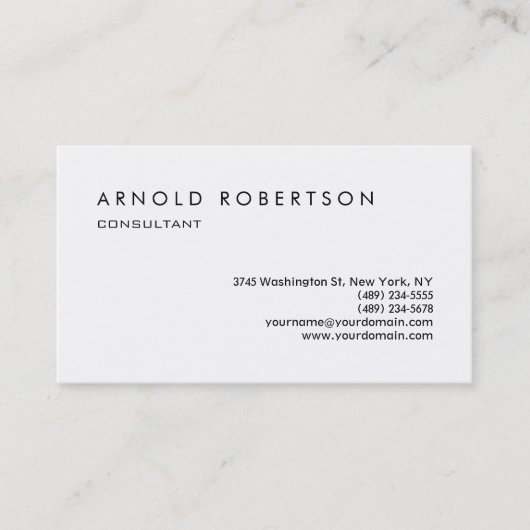 Carte de visite professionnelle élégante et simple (Devant)