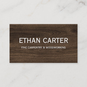 Carte de visite professionnelle en bois de noyer f