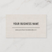 Carte de visite professionnelle en lin avec logo m (Dos)