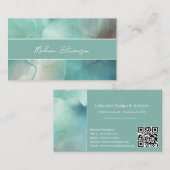 Carte de visite professionnelle en marbre pastel (Devant / Derrière)