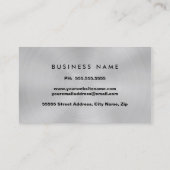 Carte de visite professionnelle en métal argenté m (Dos)