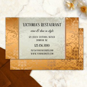 Carte de visite professionnelle en or de Damas