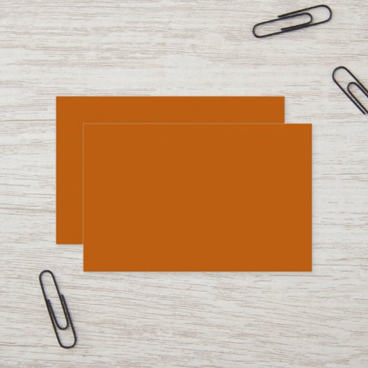 Carte de visite professionnelle européenne orange (Devant/Arrière en situation)
