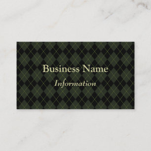 Carte de Visite Professionnelle Foncé à Carreaux