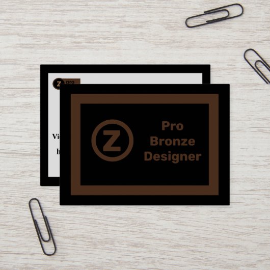 Carte de visite professionnelle Graphiste Noir et (Devant/Arrière en situation)