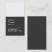 Carte de visite professionnelle gris à rayure blan (Devant / Derrière)
